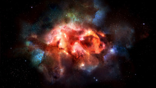 Star cluster colorful red blue - free stars wallpaper for desktop
