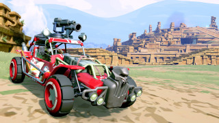 Red gray car dirt road - doc hammer free wallpaper
