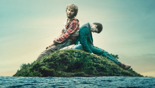 Two people sitting small island - two person free wallpaper