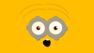 Yellow gray face brown eyes - a black nose free wallpaper