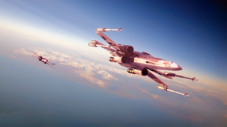 Fighter jets clouds landscape sunset - the sky above the clouds free wallpaper