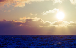 Sunset lake boat clouds horizon - fitz henry lane free wallpaper