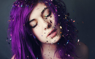 Purple hair sprinkles portrait artist - purple hair free wallpaper for desktop