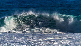 Wave surfing ocean sunny beach - expressionism free wallpaper