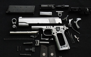 Gun accessories planet galaxy night - a gun and a knife free wallpaper