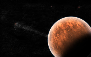 Red planet star night sky - a red planet free wallpaper