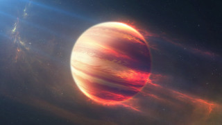 Red planet star sky aurora - eve ryder free wallpaper