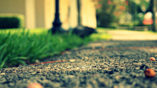 Small balls road house lawn - small free wallpaper