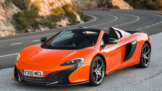 Orange sports car mountain road - nice free wallpaper