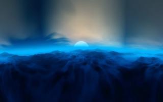 Blue sun mountain range clouds - derold page free wallpaper