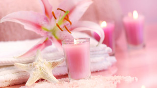 Candle towels flowers starfish blurry - candle free wallpaper