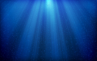 Blue ocean starfish light shining - ocean free wallpaper