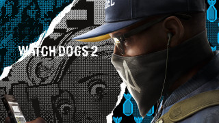 Man baseballcap facemask cellphone watchdogs - dog free wallpaper