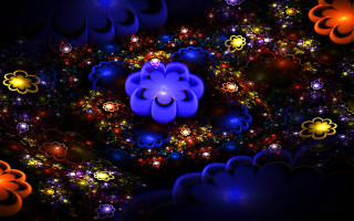 Colorful abstract flower mandelbrot psychedelic - mandelbrot fractal free wallpaper