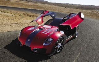 Red sports car desert road 2 - a road in the desert free wallpaper