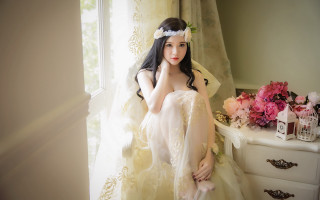 Gothic bride wedding dress flower - a bed next free wallpaper
