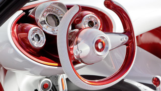 Futuristic car dashboard steering wheel - futurism free wallpaper