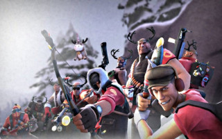 Video game group guns helmets - a video game scene free wallpaper