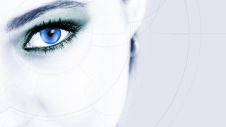 Eve rider blue eyes abstract - circle free wallpaper