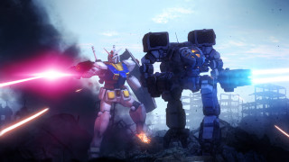 Robots battle mecha sky explosion - mecha free wallpaper