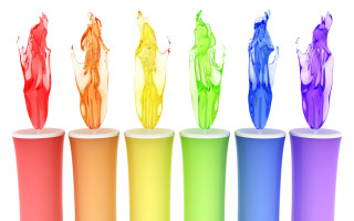 Colorful cups liquid process art - inside free wallpaper