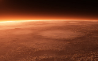 Sunset horizon space station ocean - charles martin free wallpaper