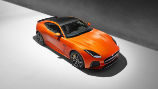 Bright orange sports car topview - bottom free wallpaper