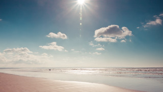 Beach sand person sun water - the sand free wallpaper