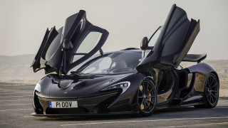 Black sports car open parking - the background and a sky background free wallpaper