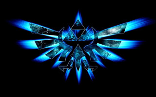 Blue black abstract bird star - abstract design free wallpaper