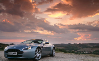 Car cloudy sunset gravel road - andrew bell free wallpaper