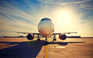 Aircraft runway outdoor scenery sky - mesh wire free wallpaper