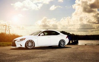 White car beach sunset scenery - digital free wallpaper for desktop