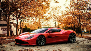 Red sports car parking lot 2 - andrew law free wallpaper