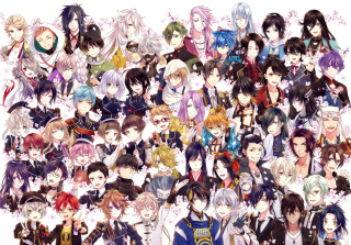 Anime group colorful hair armored - different free wallpaper