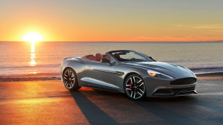 Silver sports car beach sunset 4 - sunset free wallpaper