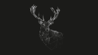 Deer lines antlers dark ai - line free wallpaper
