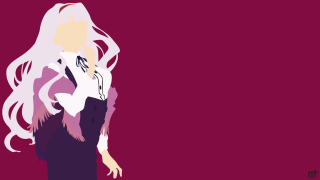 Woman white hair black dress 2 - minimalist free wallpaper