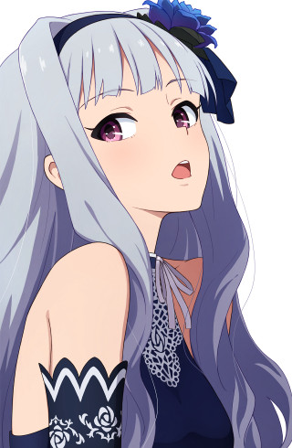 Gray haired blue dress bow - a blue dress free wallpaper