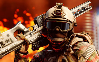 Man helmet gun flames cinematic - a man in a helmet holding free wallpaper
