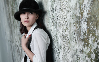 Woman hat tie portrait mossy - mossy free wallpaper