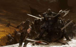 Armor weapon heroes demon fantasy - a giant demon free wallpaper