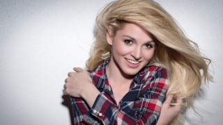 Blonde hair smiling wind blown - the wind free wallpaper