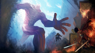 Man sword demon cave fire - giant free wallpaper
