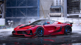 Red sports car parking lot 28 - andrew law free wallpaper