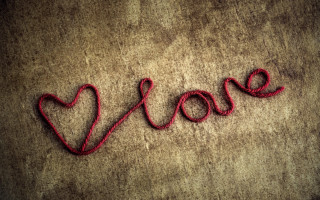 Red string love carpet heart - a red string free wallpaper