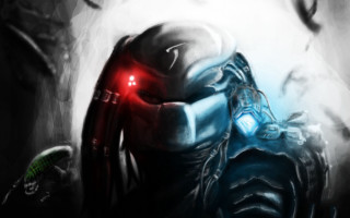 Man red light black white - biopunk free wallpaper