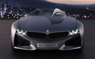 Futuristic car city night lights - a city skyline free wallpaper
