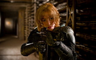 Woman black suit gun wine - a gun in a room free wallpaper
