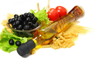 Olive oil pasta tomatoes lettuce - ceferí olivé free wallpaper